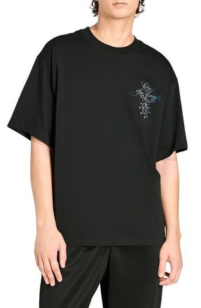 adidas Los Angeles Cotton Graphic T-Shirt in Black/Crew Yellow at Nordstrom, Size Xx-Large