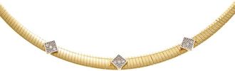 Meshmerise 18K Over Silver 0.10 Ct. Tw. Lab-Grown Diamond Necklace