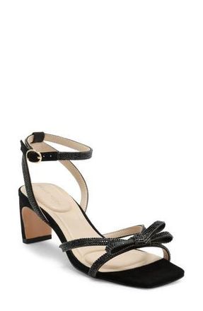 Pelle Moda Teale Crystal Bow Sandal in Black at Nordstrom Rack, Size 5.5