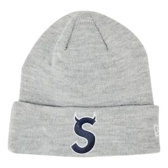 SUPREME x New Era S Logo Beanie Heather Grey FW22BN11-HEATHER-GREY