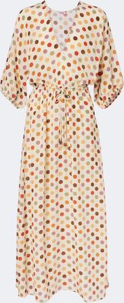 Eres Unexpected polka-dot silk midi dress