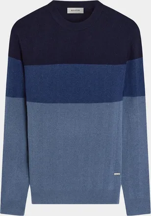 Bugatchi Aran Colorblocked Merino Wool-Blend Sweater