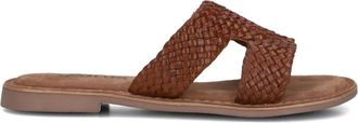 Lazamani Schoenen, Dames, Bruin, 41 EU, Leer, Bruine Sandalen voor Stijlvolle Lente en Zomer