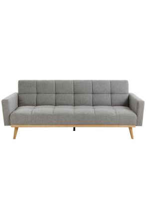 Livetastic Schlafsofa, Grau, Textil, Kautschukholz, massiv, 214x84x84 cm, Liegefunktion, Wohnzimmer, Sofas & Couches, Schlafsofas, Klappsofas
