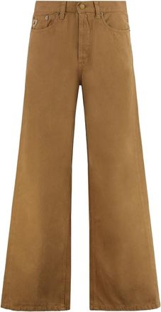 Lois Skater Loose Katoenen Broek met Logo Patch - Dames - Wijde Broeken - Bruin - W29 - Katoen - Broeken