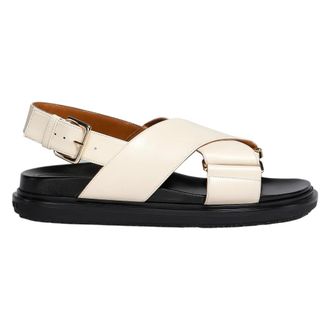 Marni Iconic Cross Strap Leather Sandals