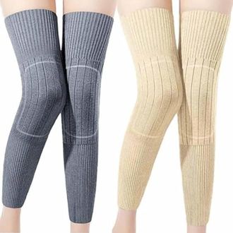 Generic Knee Brace,Self-Heating Knee Pads for Men and Women,Elastic Cotton Leg Warmers,Soft Faux Cashmere Thermal Warming Knees Pads (2C, XXL)