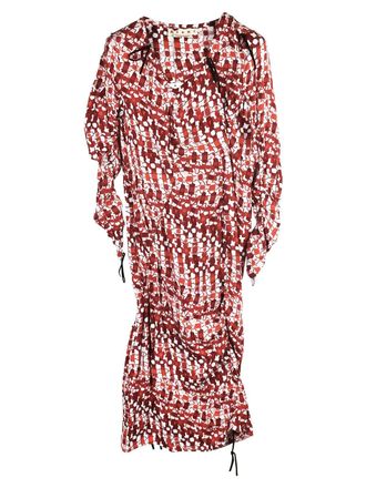 Marni Ruched Printed Dress Size S