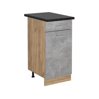 Vicco Mueble Bajo De Cocina R-line, Hormig&oacute;n, 40 Cm, Et Antracita