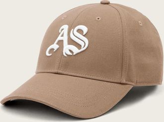 AllSaints Leather Gothic AllSaints Baseball Cap, Size: One Size