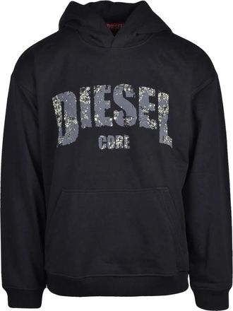 Diesel Hoodie - Heren - Hoodies - Zwart - L - Katoen - Hoodies & sweatvesten