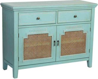 Wanderlust Deco Recibidor de Madera de 2 puertas y 2 cajones 106x38x78.5h cm