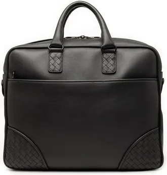 Bottega Veneta Pre-owned Bottega Veneta Intrecciato Trimmed Leather Briefcase Ladies L16P6K0SSSVFPY08