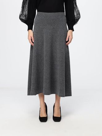 Fabiana Filippi Gonna midi in maglia di lana, seta e cashmere a vita alta