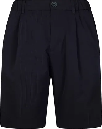 Herno Black Technical Coulisse Textured Pattern Shorts