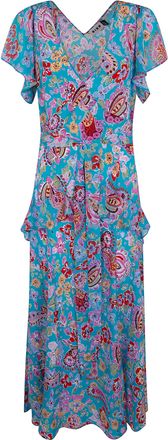 Rixo Evie Dress Cara Floral Turquoise