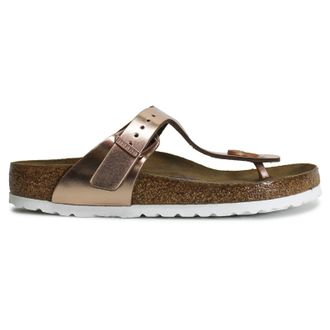 Birkenstock Gizeh Leather Womens Slip On Sandals - UK 5.5 - US 8 Women - EU 39 - Metallic Copper - Size:UK 5.5