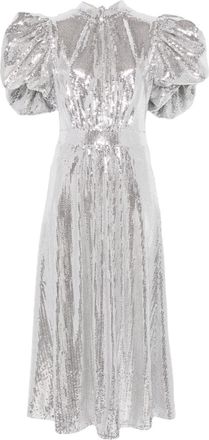 Rotate Abito lungo con paillettes - Argento