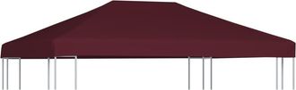 vidaXL Toldo De Cenador Burdeos 310 G/m&sup2; 3x4 M Vidaxl Rojo