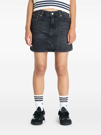 Tommy Hilfiger denim skirt - women - Cotton/Spandex/Elastane - 25 - Black