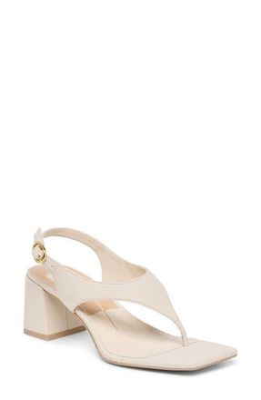 Dolce Vita Yves Block Heel Sandal in Ivory Leather at Nordstrom, Size 6.5