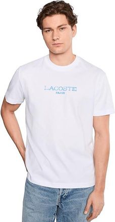 Lacoste Printed Cotton T-Shirt Mens T Shirt White : 7 (2XL)