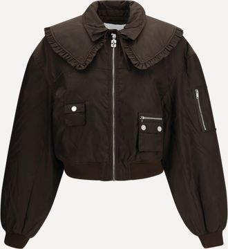 Ganni Bomber Duchesse in nylon Woman 40