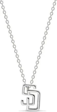 Luv AJ x The MLB San Diego Padres Logo Charm Necklace in Silver at Nordstrom