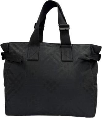 Burberry Pre-owned Vintage Tote Bag - Heren - Vintage Shopper - Zwart - ONE Size - Nylon - Vintage