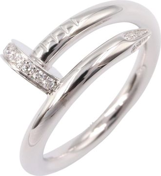 Cartier Silver Clear White Gold (18K) Band Ring (Pre-Owned)