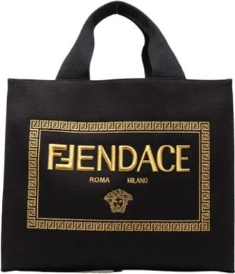 Fendi Pre-owned Canvas totes - Dames - Vintage Shopper - Zwart - ONE Size - Vintage