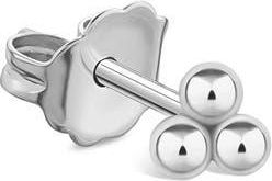 Maria Tash Three Ball Trinity Single Stud Earring in 14K White Gold at Nordstrom, Size 3.5 Mm