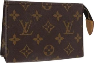 Louis Vuitton Pre-owned Canvas Pouch - Dames - Vintage Clutch - Bruin - ONE Size - Vintage