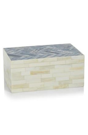 Zodax Bone Decorative Box in Ivory/Blue at Nordstrom Rack