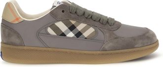 Burberry Mens Sneakers Terrace Leather Check Tower-Sand Upper: Calf Trainers Tower/sand
