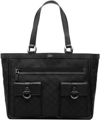 Gucci Pre-owned Tote Bags, female, Black, Size: ONE SIZE Pre-owned Vintage Tote Bag