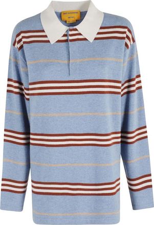 Guest In Residence Striped Rugby - female - Guest In Residence - Cashmere Knitwear - Blue - M - Knitwear