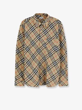Burberry Camicia in lino con stampa Check - BURBERRY - gender_Man