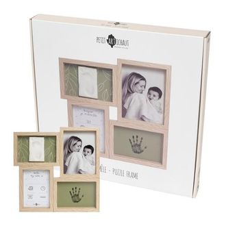 PETIT ARTICHAUT Puzzle Frame - Inkless Baby Print Keepsake Kit & Photo Memory Frame in Olive Tree at Nordstrom