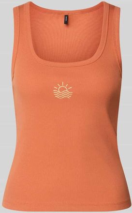 Vero Moda Slim Fit Tank Top aus Baumwoll-Mix Modell DISA in Orange, Gr&ouml;&szlig;e XS