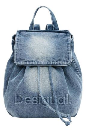 Desigual Mini Denim Backpack in Light Blue at Nordstrom