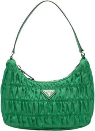 Prada Pre-owned Shoulder Bags, female, Green, Size: ONE SIZE Pre-owned Vintage Shoulder Bag