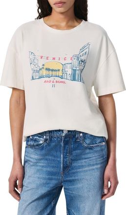 Rag & Bone Venice Beach Cotton Graphic T-Shirt in Chalk at Nordstrom, Size X-Small