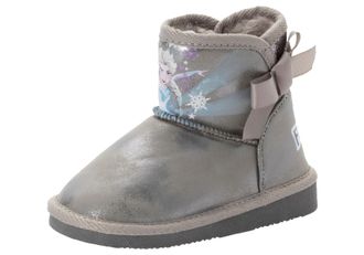 Disney Schlupfboots DISNEY Frozen, Damen, Gr. 26, silber, Synthetik, mehrfarbig, Schuhe Schlupfboots, Winterboots, Snowboots, Winterschuhe, gef&uuml;ttert