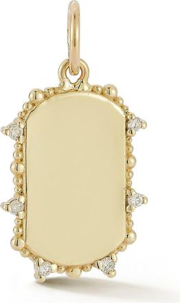 Ember Fine Jewelry Diamond Tag Charm in Gold at Nordstrom Rack