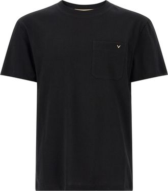 Valentino Garavani Black Cotton Mens T-Shirt