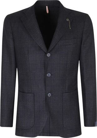 Santaniello Welsh Wool Jacket - Heren - Blazers - Blauw - L - Wol - Jassen