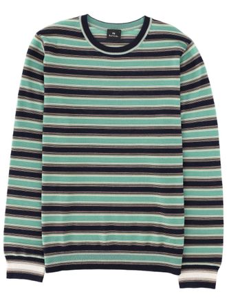 Paul Smith Fine Knit Striped Sweater In Soft Merino Wool