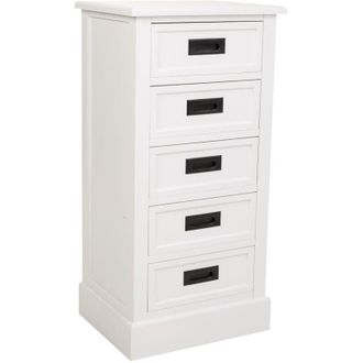 Wanderlust Deco Wanderlust Deco - Sinfonier De Madera 5 Cajones Blanco 45x35x90h Cm