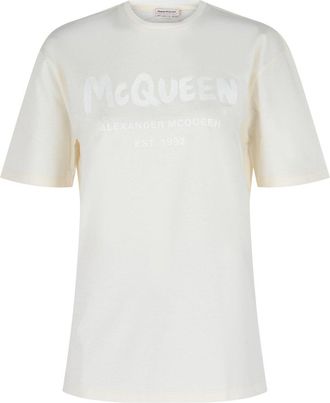 Alexander McQueen Alexander Mcqueen Graffiti Logo T-Shirt